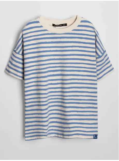 Футболка в синию полоску для девочки