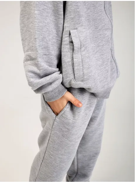 Серый спортивный костюм для мальчика на молнии