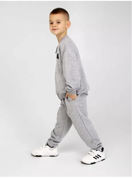 Серый спортивный костюм для мальчика на молнии