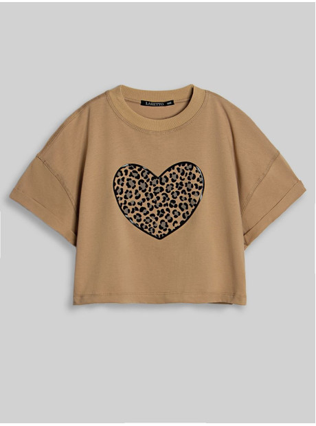 Футболка LARETTO для девочки, укороченная