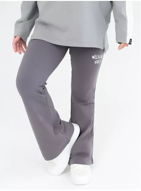 Серый костюм оверсайз для девочки