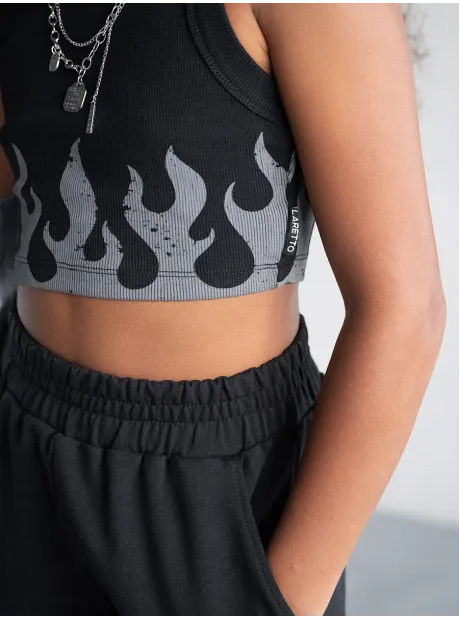 Спортивный костюм для девочки в сад топ и шорты