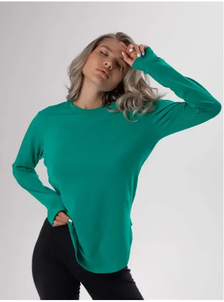 Лонгслив базовый трикотажный оверсайз