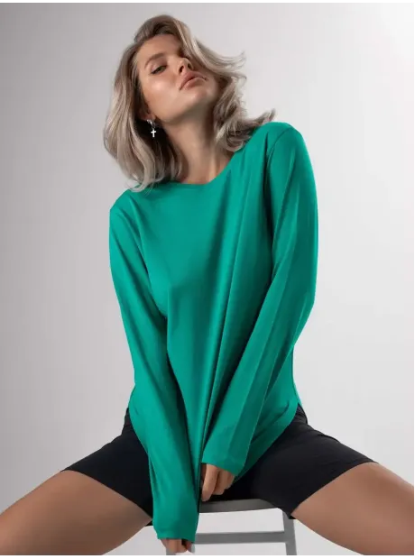 Лонгслив базовый трикотажный оверсайз