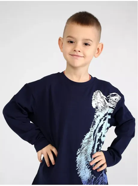 Лонгслив детский трикотажный с принтом