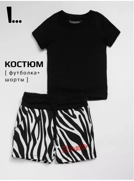 Костюм для девочки, футболка и шорты