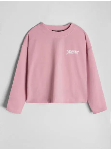 Розовый спортивный лонгслив для девочки