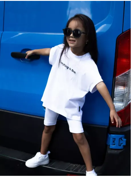 Спортивный костюм для девочки футболка и велосипедки