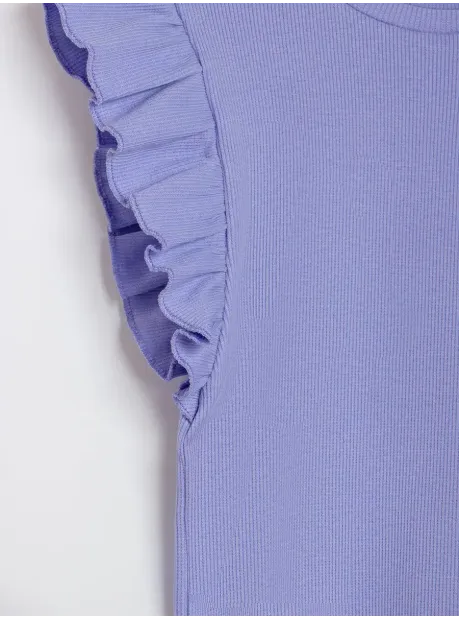 Костюм трикотажный летний юбка и топ в рубчик