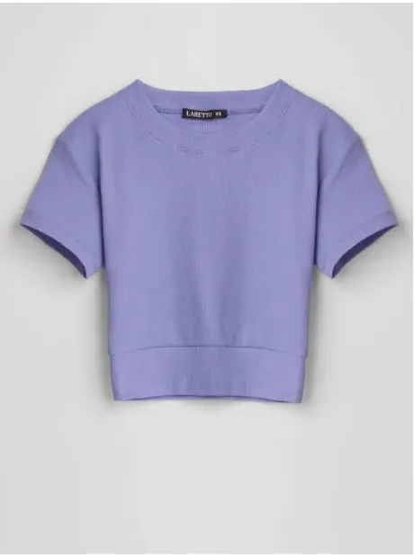 Футболка однотонная в рубчик базовая