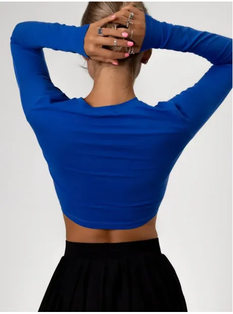 Лонгслив укороченный облегающий с длинным рукавом