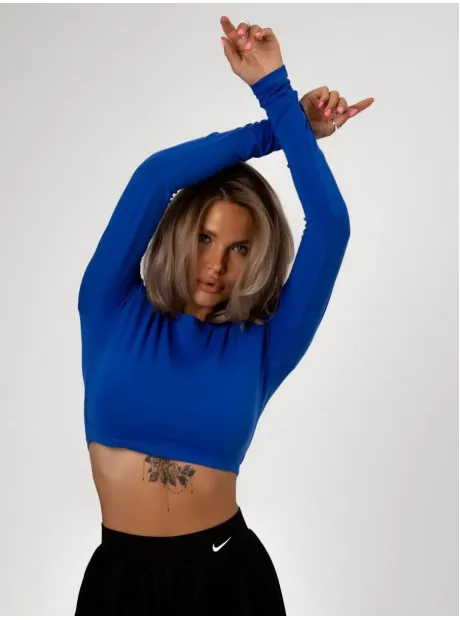 Лонгслив укороченный облегающий с длинным рукавом