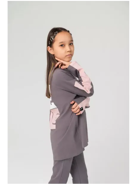 Костюм для девочки, лонгслив и брюки клеш