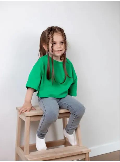 Футболка оверсайз укороченная базовая