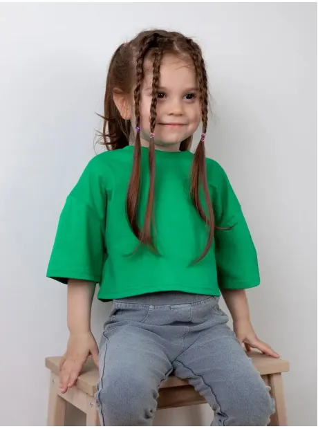 Футболка оверсайз укороченная базовая