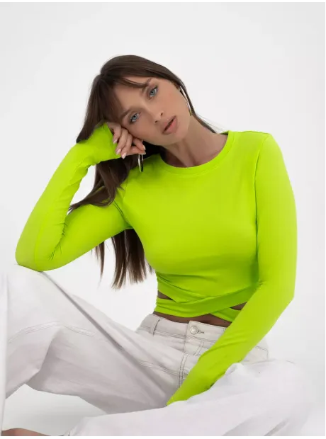 Лонгслив укороченный облегающий с длинным рукавом