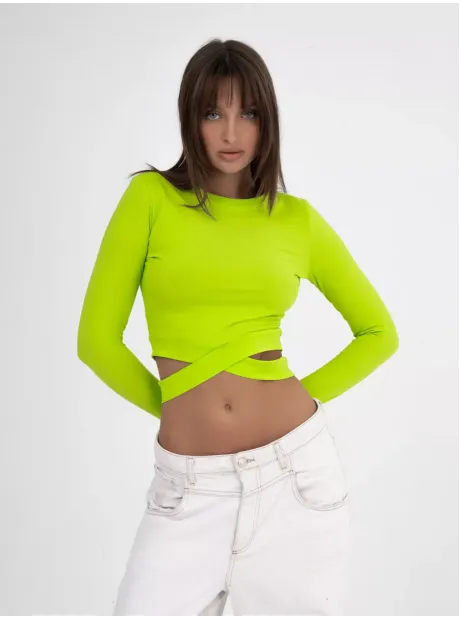 Лонгслив укороченный облегающий с длинным рукавом