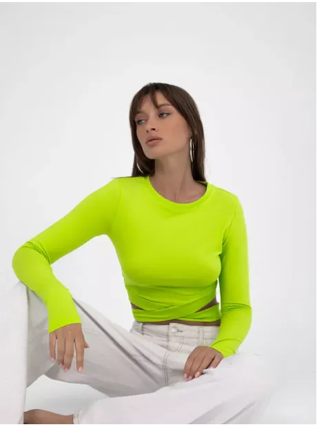 Лонгслив укороченный облегающий с длинным рукавом