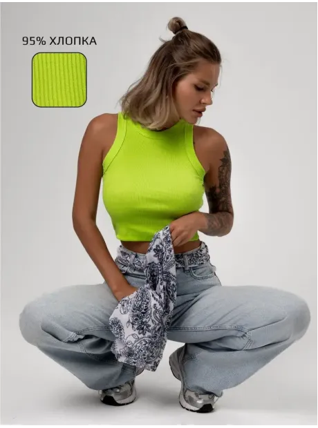 Спортивный кроп топ укороченный под пиджак