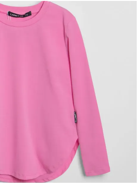 Розовый лонгслив для девочки