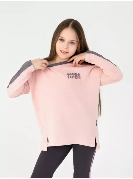 Лонгслив оверсайз для девочки