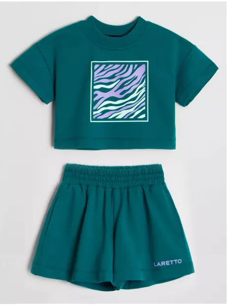 Костюм для девочки, футболка и шорты