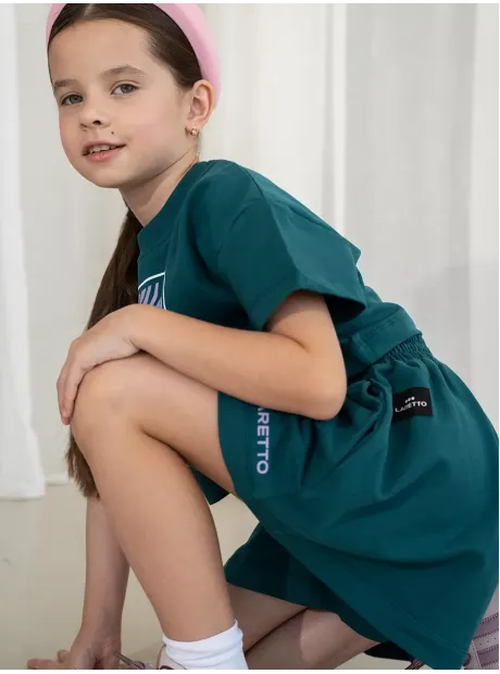 Костюм для девочки, футболка и шорты