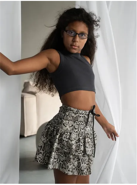 Юбка-шорты питоновая спортивная для девочки