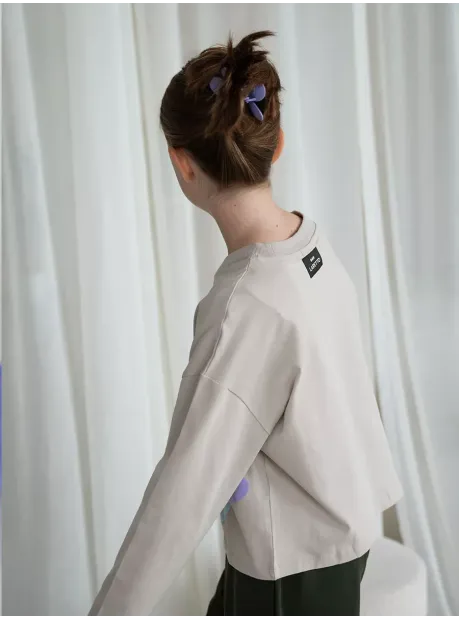 Лонгслив для девочки бежевый