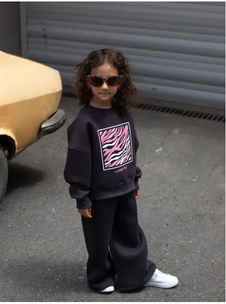 Костюм спортивный для девочек, свитшот и брюки