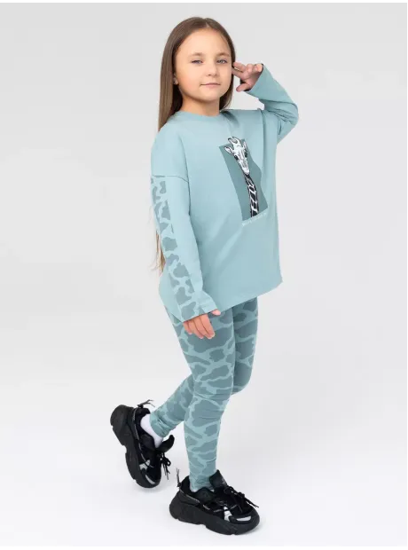 Костюм для девочки, лонгслив и легинсы