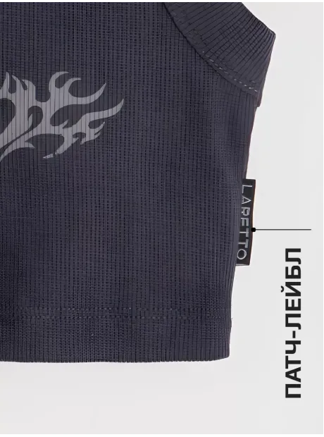 Топ трикотажный детский с принтом