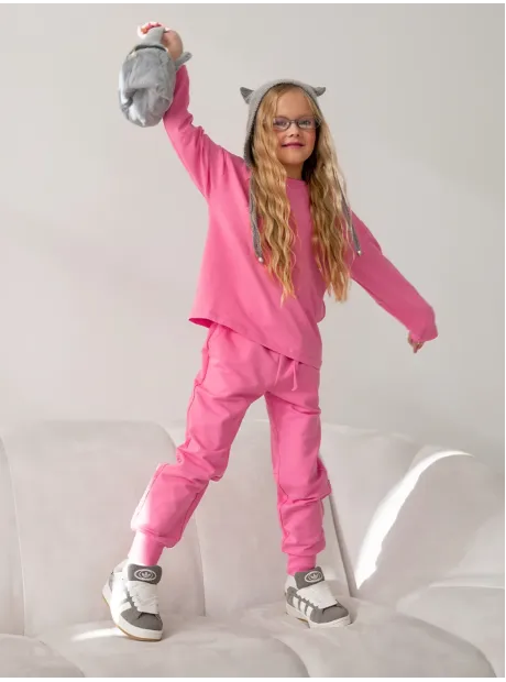 Розовый спортивный костюм варенка для девочки