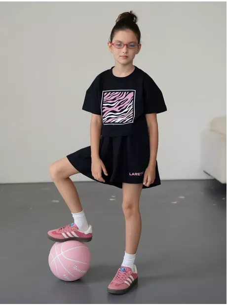 Костюм для девочки, футболка и шорты