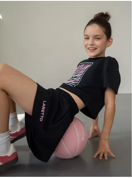 Костюм для девочки, футболка и шорты