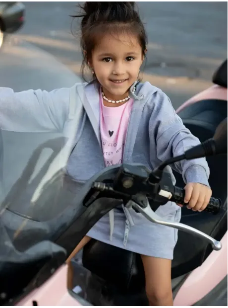 Костюм спортивный для девочки, худи, футболка и юбка