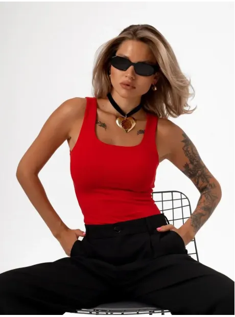 Майка летняя базовая хлопок под пиджак