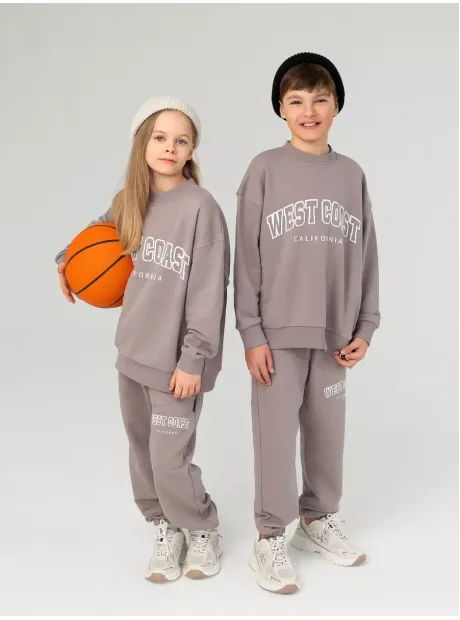Бежевый свитшот спортивный детский