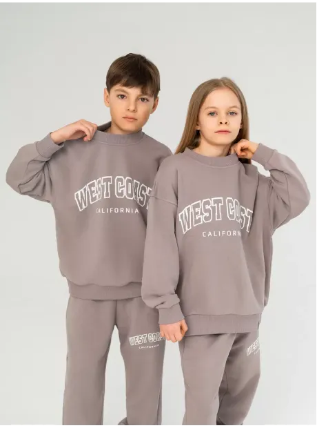 Бежевый свитшот спортивный детский