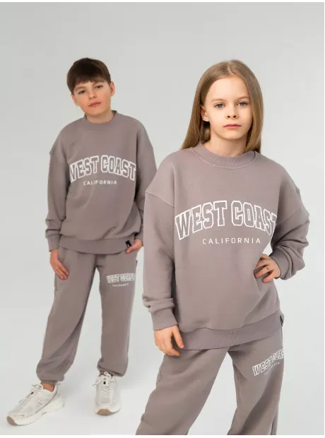 Бежевый свитшот спортивный детский