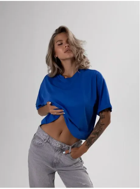 Футболка укороченная оверсайз кроп топ