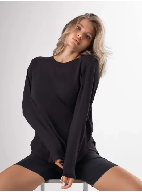 Лонгслив базовый трикотажный оверсайз