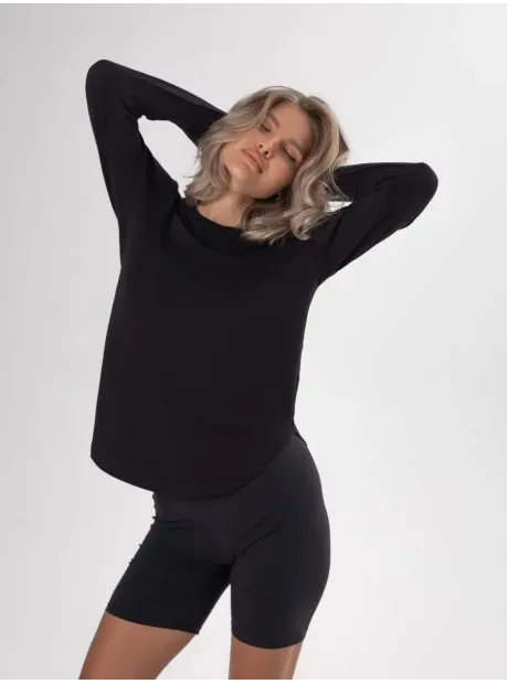 Лонгслив базовый трикотажный оверсайз