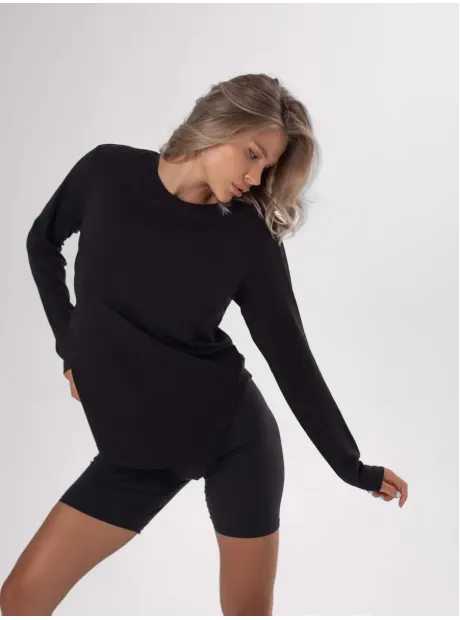 Лонгслив базовый трикотажный оверсайз