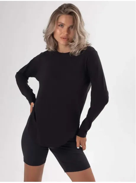 Лонгслив базовый трикотажный оверсайз