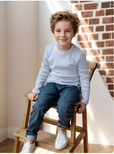 Белый лонгслив кофта детская школьный