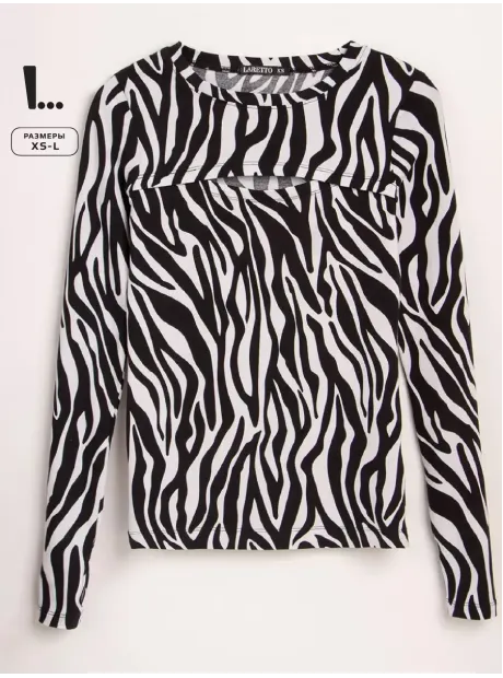 Лонгслив женский с вырезом облегающий