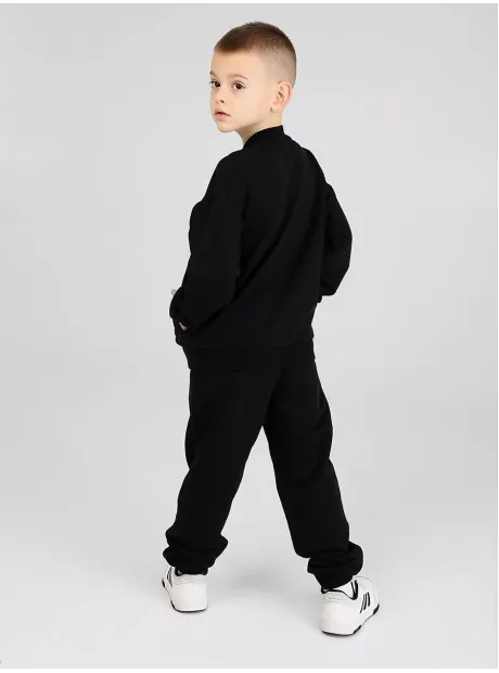 Черный спортивный костюм для мальчика на молнии
