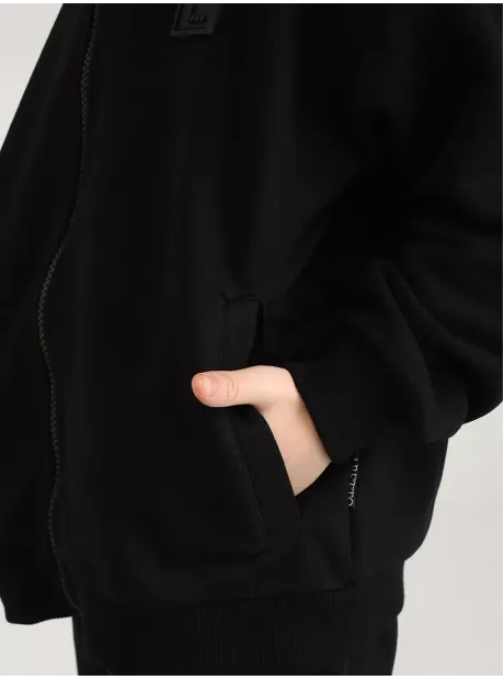 Черный спортивный костюм для мальчика на молнии