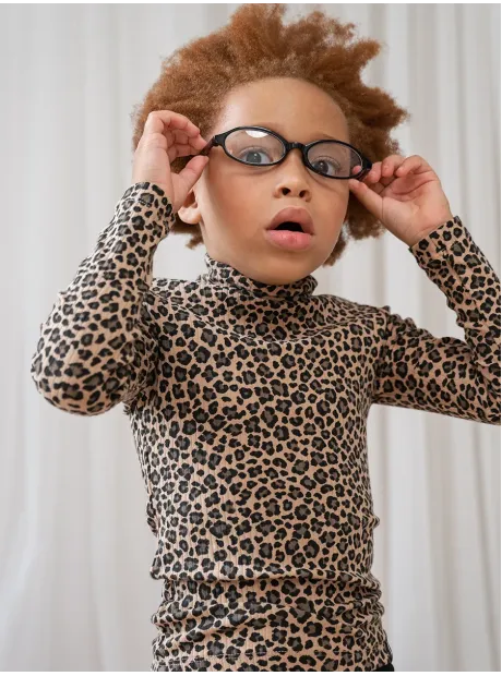 Водолазка для девочки леопардовая